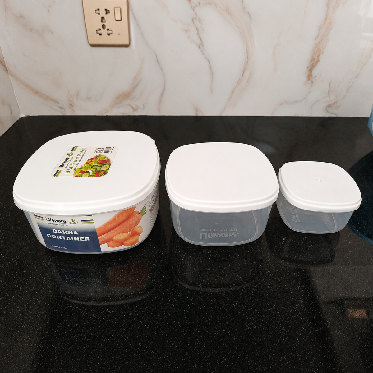 Daily Mart® Barna 3 Pcs Microwave Safe Food Container Set