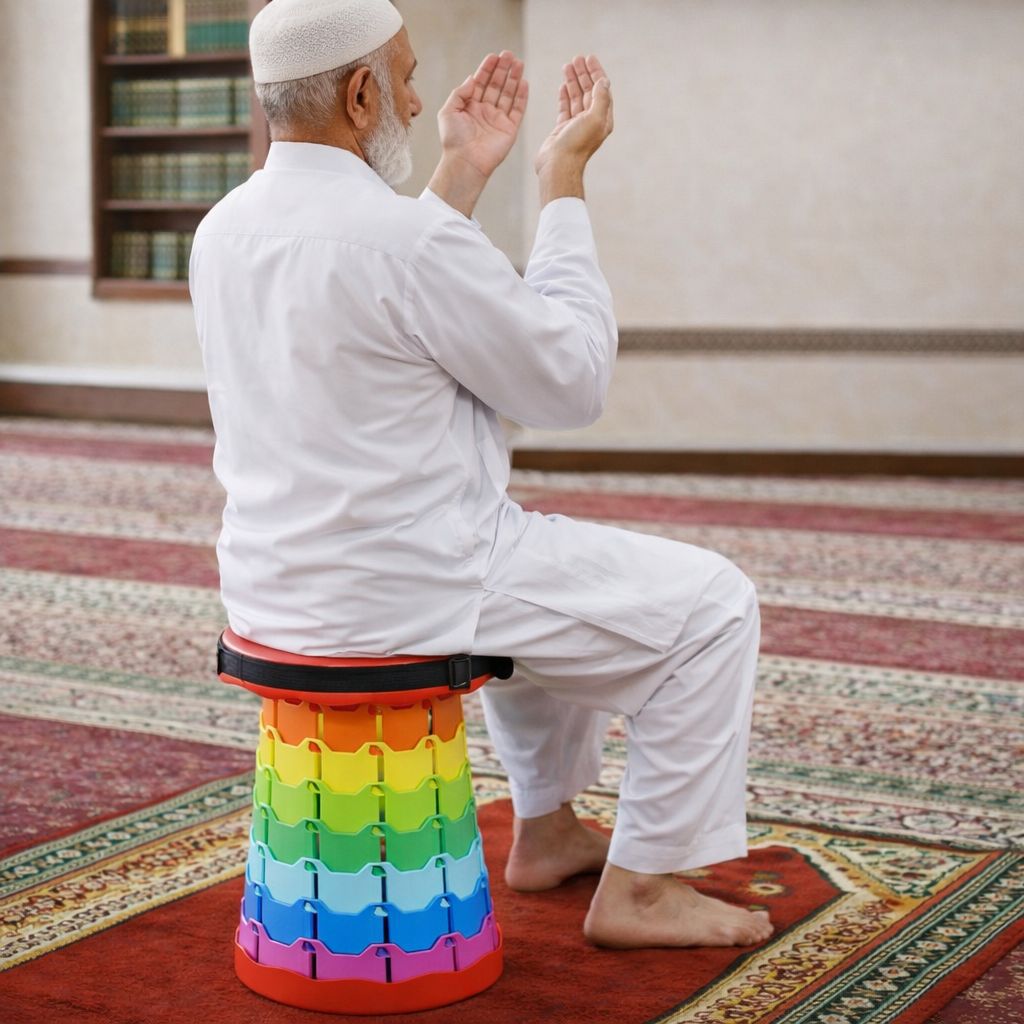 Daily Mart® Portable Rainbow-Colored Telescopic Stool
