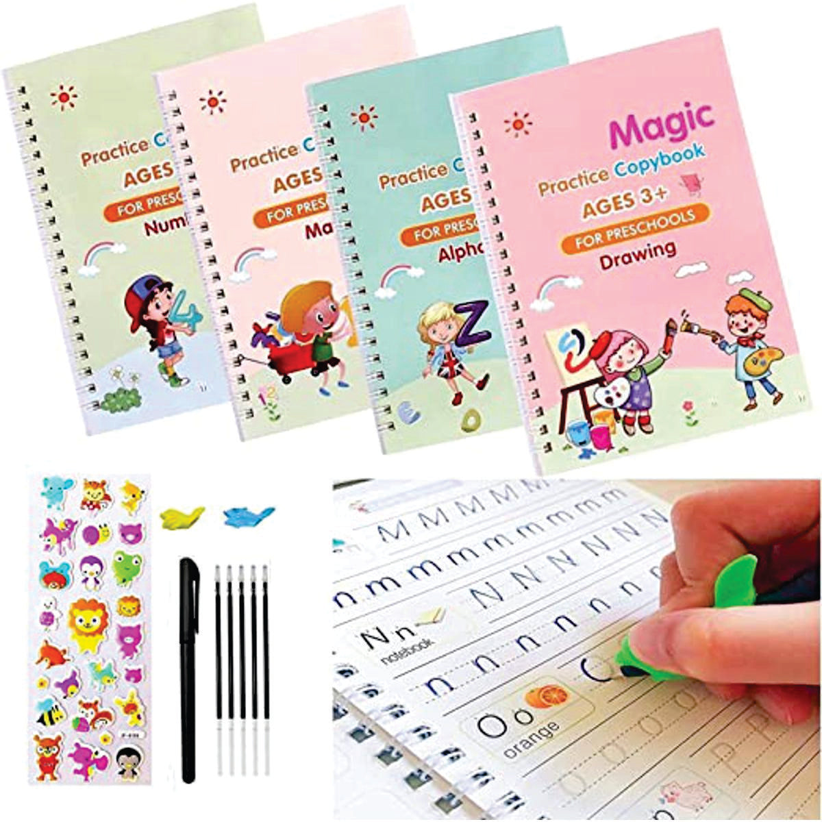 Daily Mart® Sank Magic Reusable Books Set of 4